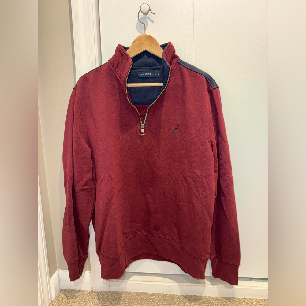 Nautica men’s quarter zip sweater